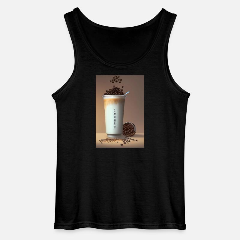Kaffee, Kaffeebohnen - Gildan Männer Tank Top - Schwarz