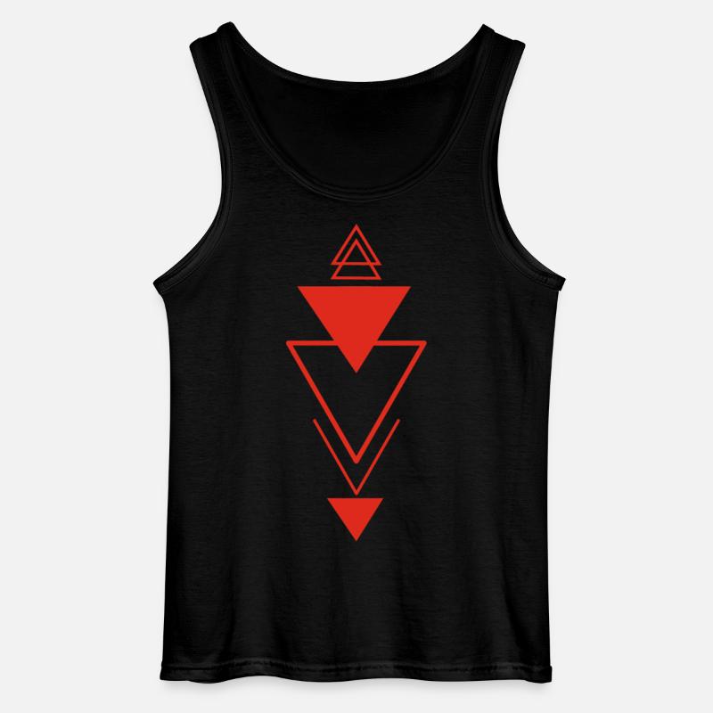 Triangular symbol (red) - Gildan Men’s Tank Top - black