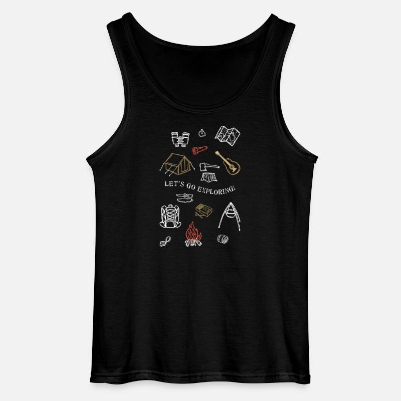 Camping Abenteuer Gliederung Design - Gildan Männer Tank Top - Schwarz