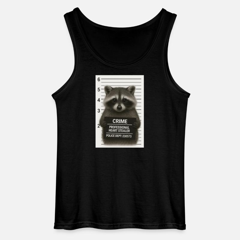 Waschbär – Herzklau mit System - Gildan Männer Tank Top - Schwarz