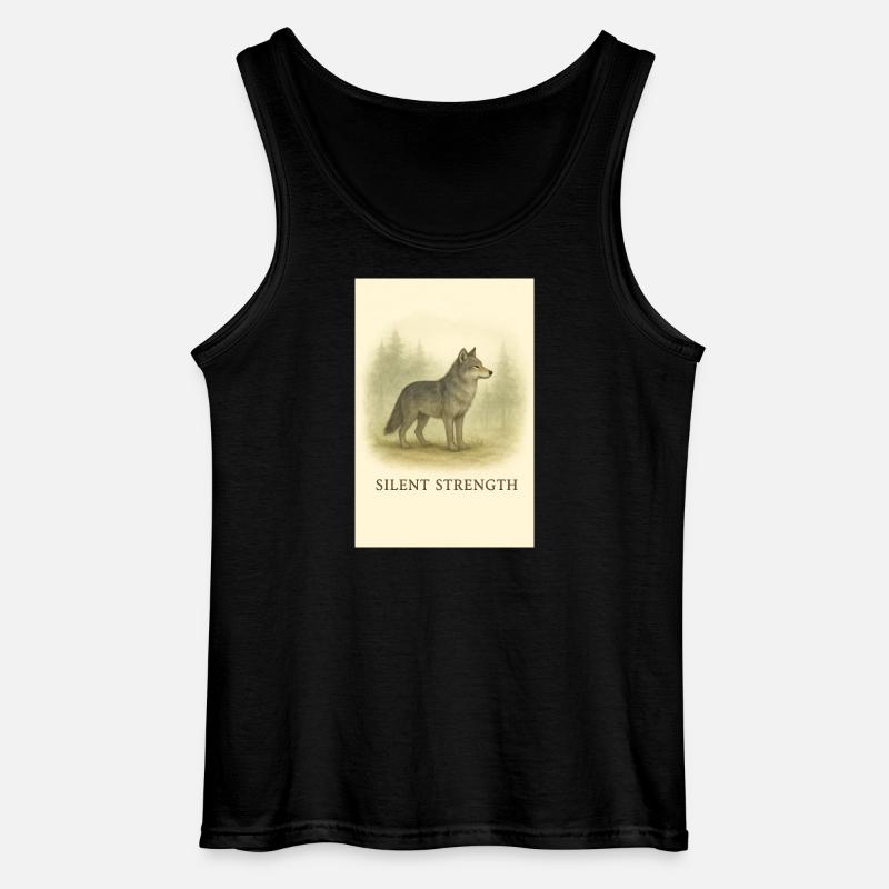 Silent Force Wolf - Gildan Men’s Tank Top - black