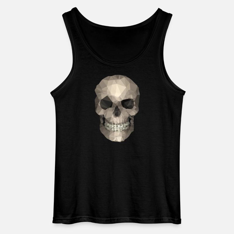 Polygon Geometrischer Schädel – Moderner Low Poly - Gildan Männer Tank Top - Schwarz