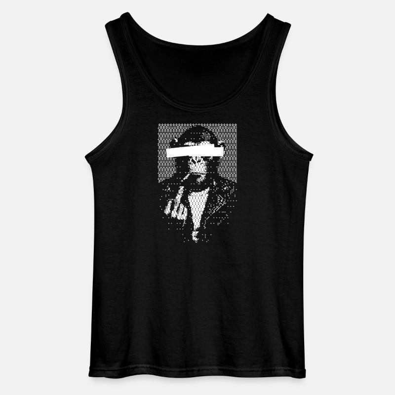 Augenbindeter Affenkrimineller - Gildan Männer Tank Top - Schwarz