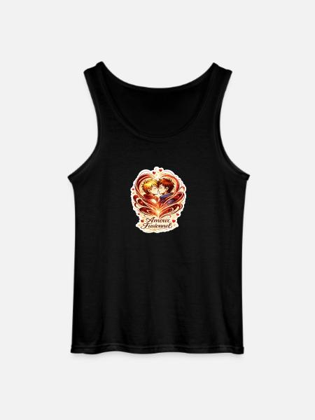 Fusional Love: Duo Entwined - Gildan Men’s Tank Top - black