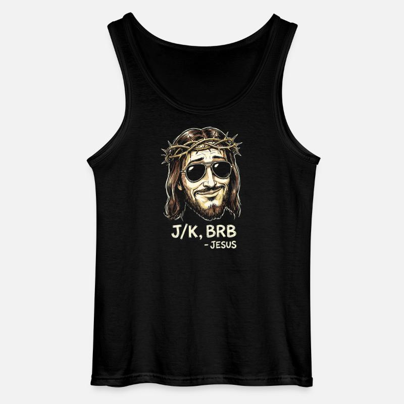 BRB Jesus mit Sonnenbrille - Gildan Männer Tank Top - Schwarz