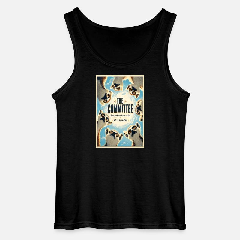 Das Komitee-Lemurs-Plakat - Gildan Männer Tank Top - Schwarz