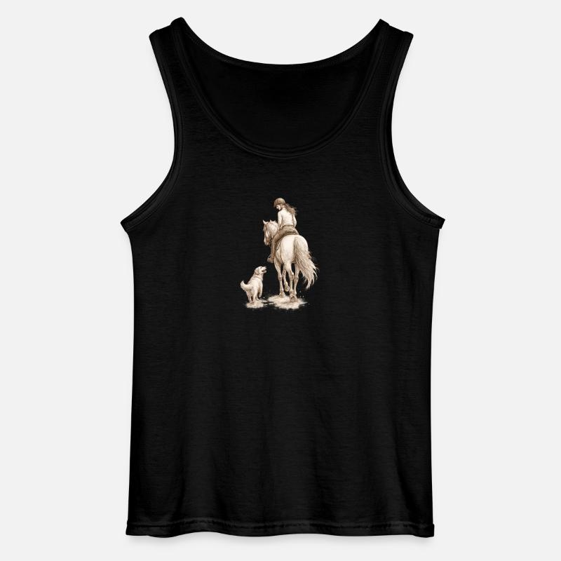 side by side - Gildan Men’s Tank Top - black