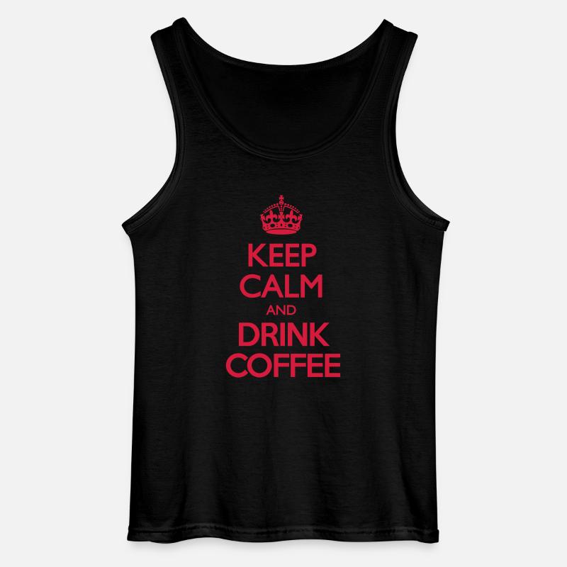 Keep Calm and Drink Coffee - Gildan Men’s Tank Top - black