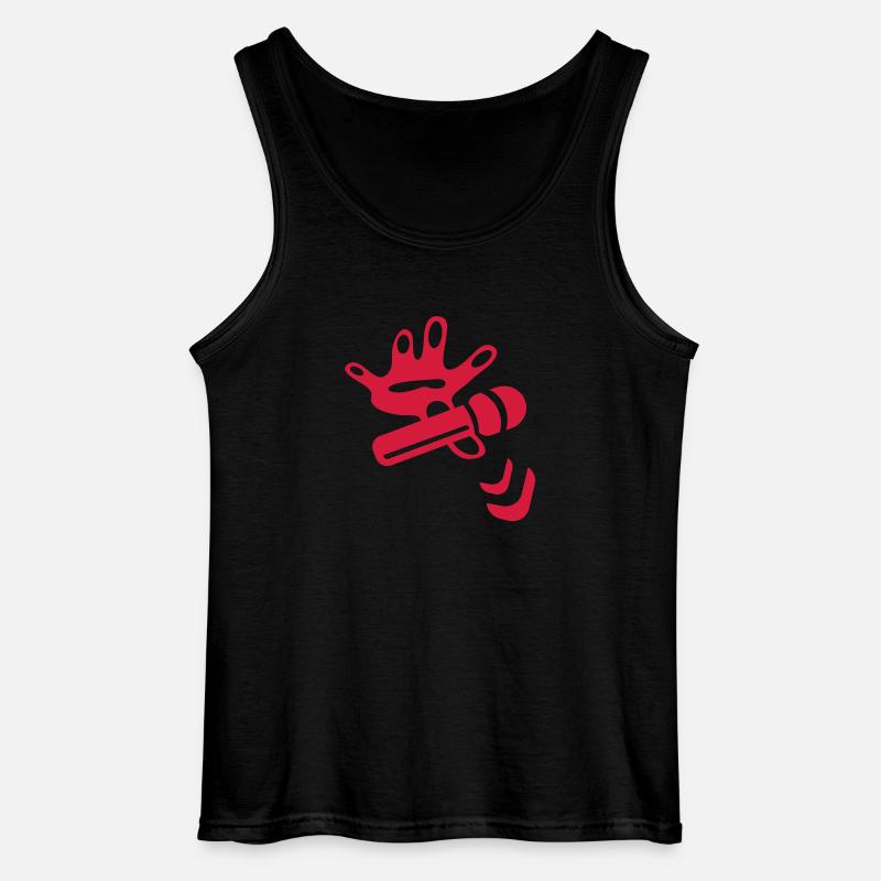 Mike Drop Icon - Gildan Männer Tank Top - Schwarz