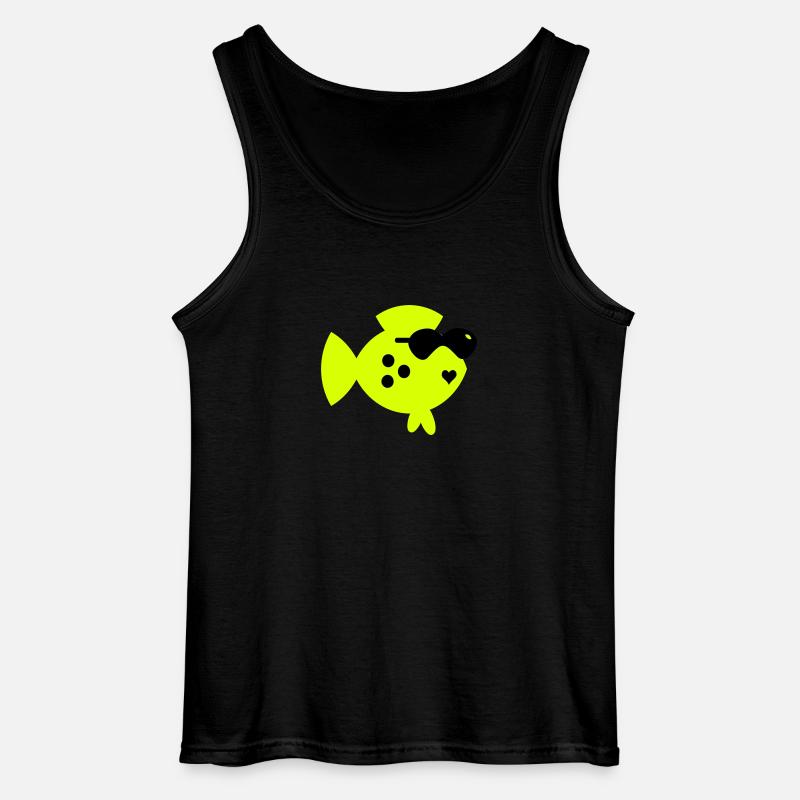 Blindfisch / blind fish (2c) - Gildan Männer Tank Top - Schwarz