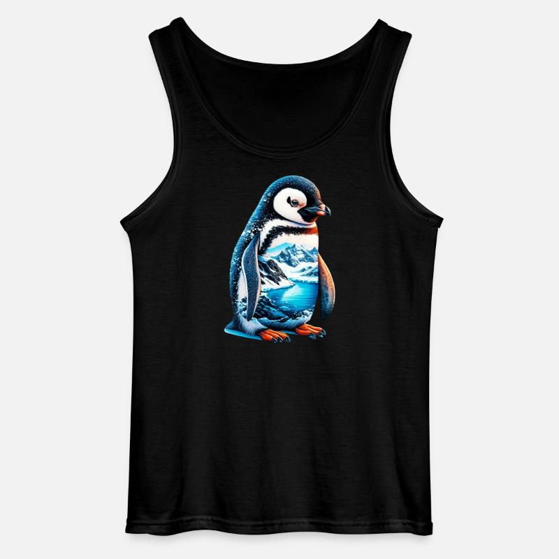 Pinguin - Gildan Männer Tank Top - Schwarz