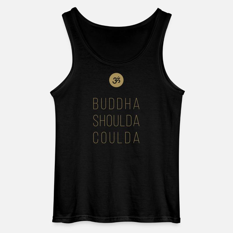 buddha shoulda coulda - Gildan Männer Tank Top - Schwarz