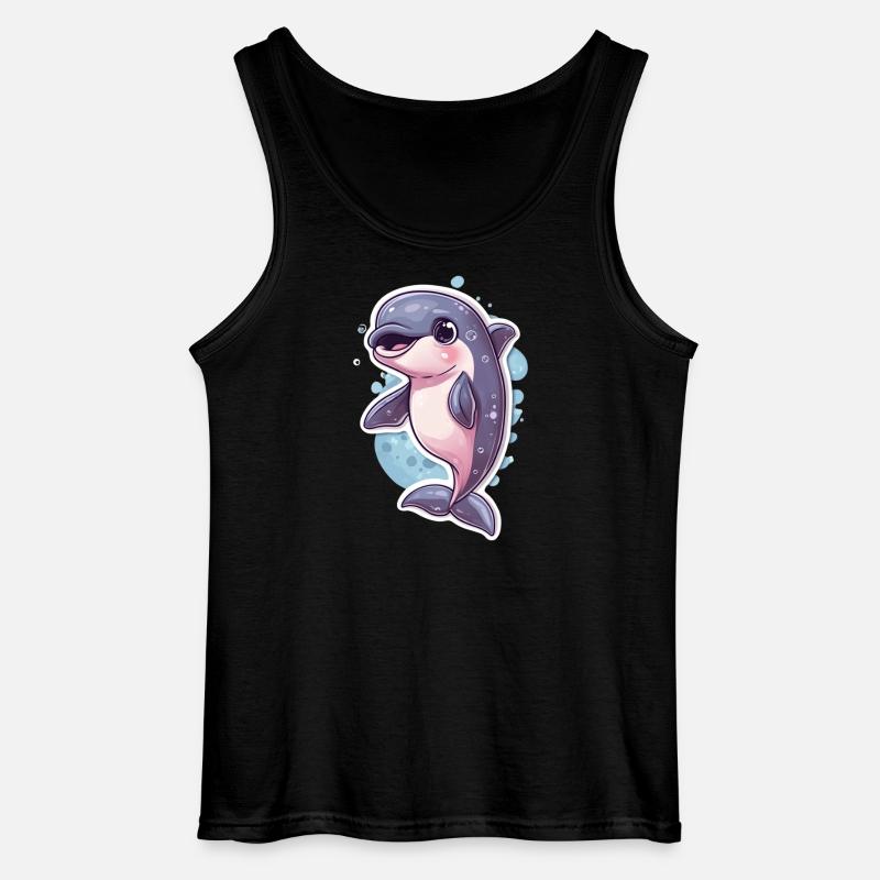 Delfin - Gildan Männer Tank Top - Schwarz