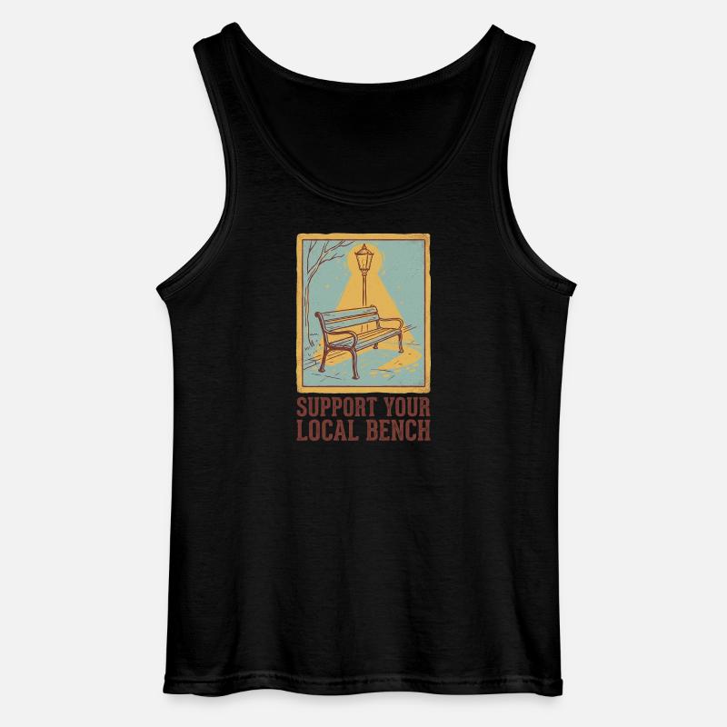 Support Bench - Gildan Men’s Tank Top - black