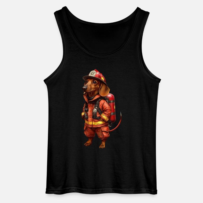 Dackel - Gildan Männer Tank Top - Schwarz