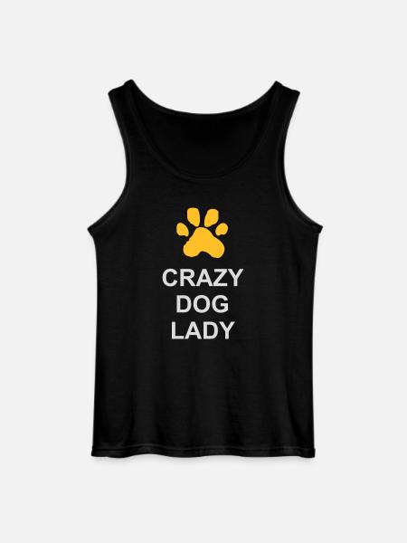 crazy dog lady quote - Gildan Men’s Tank Top - black