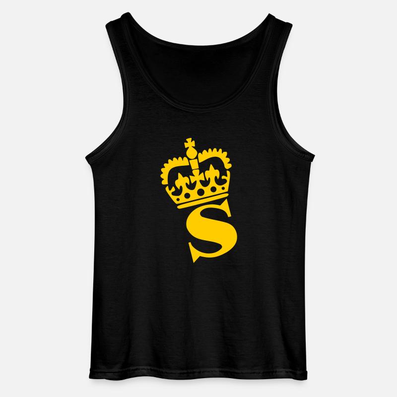 S – Name - Buchstabe - Gildan Männer Tank Top - Schwarz