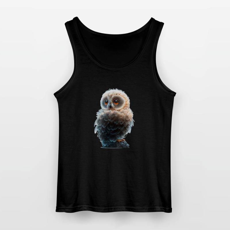 3D Eule Gildan Männer Tank Top
