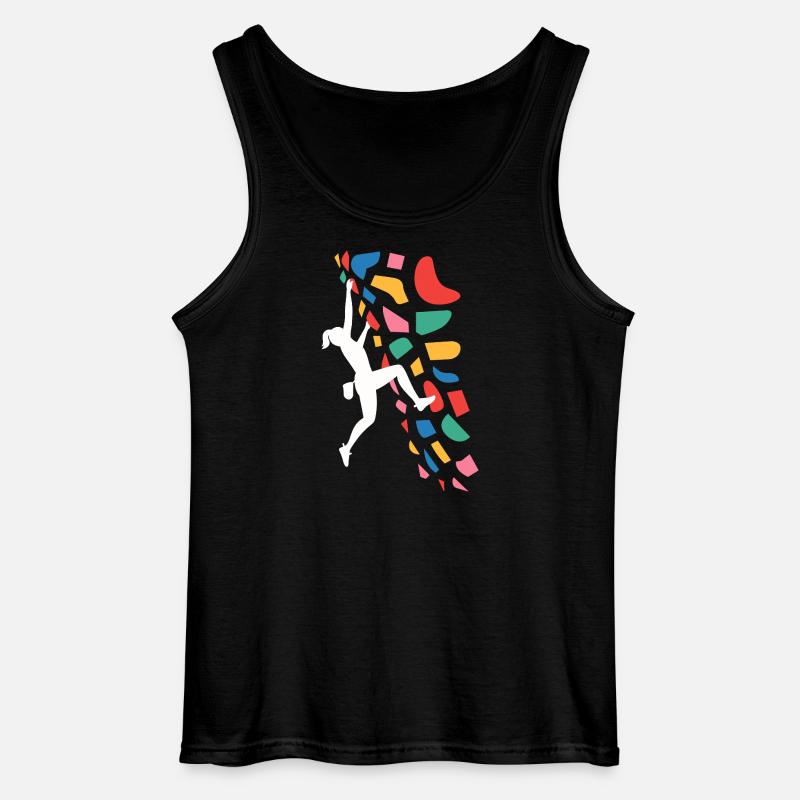 Boulder-Kletterer Bunte Griffe - Gildan Männer Tank Top - Schwarz
