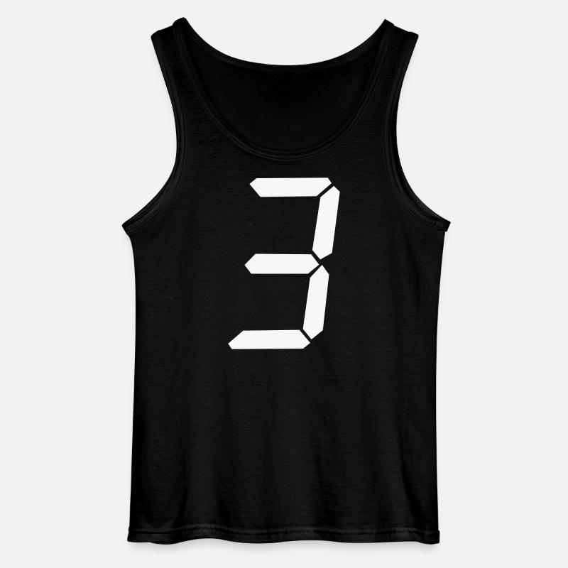 digitale_zahl_3 - Gildan Männer Tank Top - Schwarz