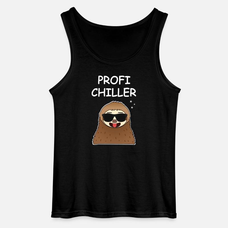 Profi Chiller Faultier - Gildan Männer Tank Top - Schwarz