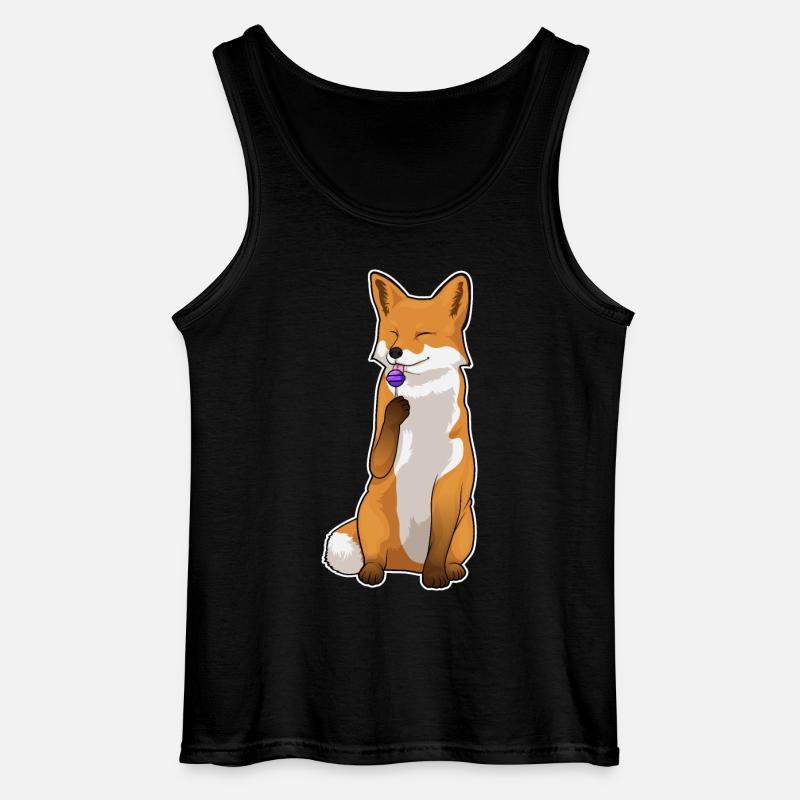 Fuchs Lutscher - Gildan Männer Tank Top - Schwarz