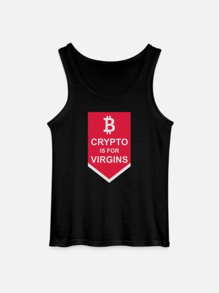 crypto is for virgins - Gildan Men’s Tank Top - black