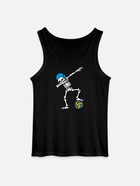 DAB DABBING skeleton Water polo Halloween - Gildan Men’s Tank Top - black