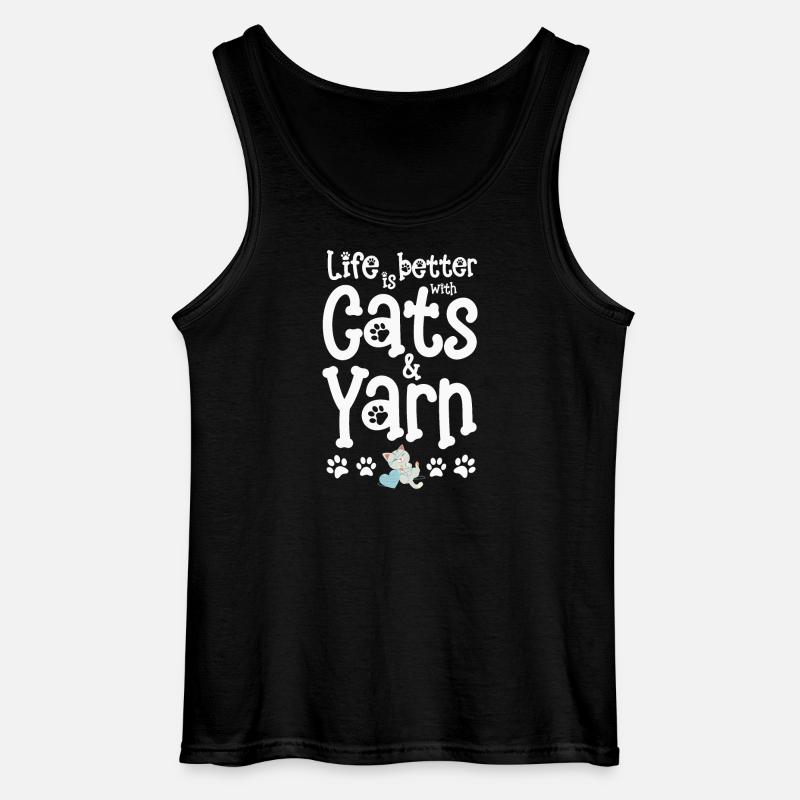 Katze Katzen - Gildan Männer Tank Top - Schwarz
