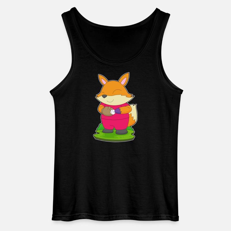 Fuchs Baseball Baseballhandschuh - Gildan Männer Tank Top - Schwarz