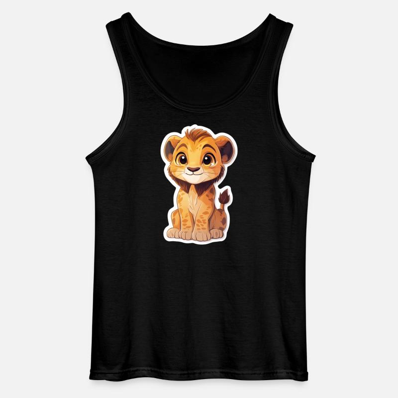 Löwe - Gildan Männer Tank Top - Schwarz