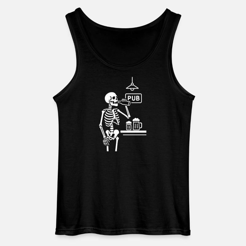 Skelett Pub Toast - Gildan Männer Tank Top - Schwarz