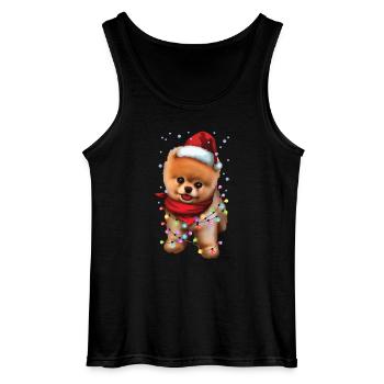 Noël Poméranien Lover Noël Chien Cadeau - Débardeur Gildan Homme - noir - Devant - AI Model Male 185 dark (185cm)