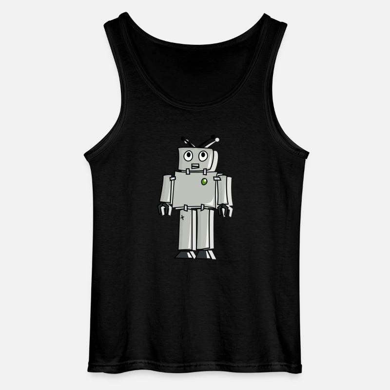 Roboter - Gildan Männer Tank Top - Schwarz