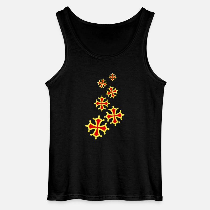 occitania Quer 6 - Gildan Männer Tank Top - Schwarz