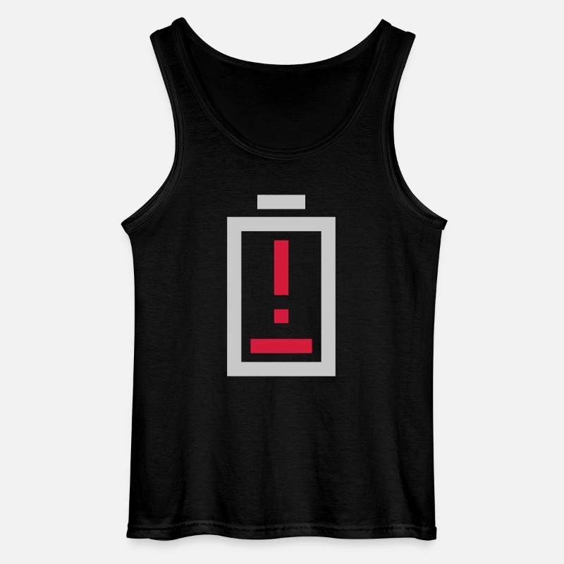 Ausrufezeichen Batterie kein Strom - Gildan Männer Tank Top - Schwarz