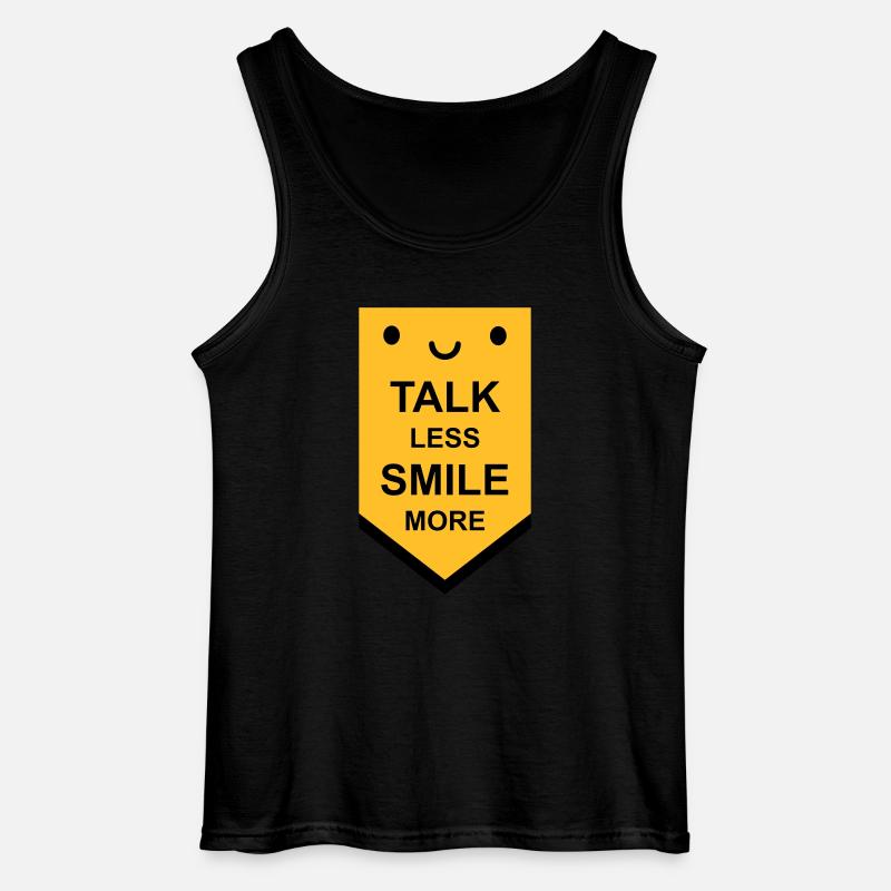 talk less smile more - Gildan Männer Tank Top - Schwarz