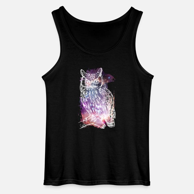 Die kosmische Eule - Gildan Männer Tank Top - Schwarz