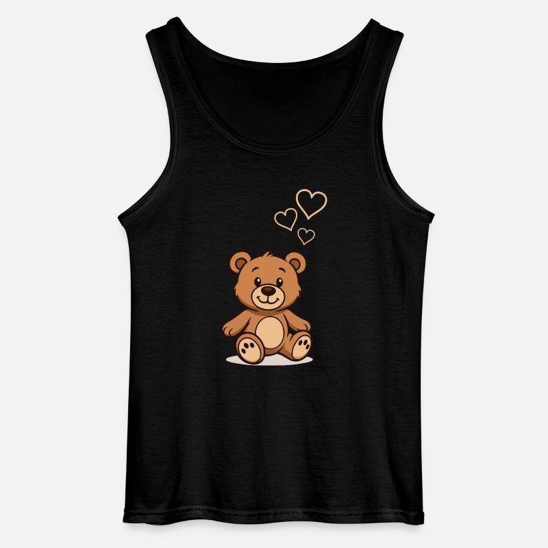 teddybaer comic love - Gildan Männer Tank Top - Schwarz