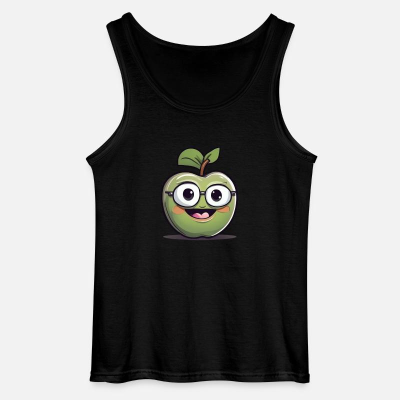 Apple Fruit Fruit Nerd - Gildan Men’s Tank Top - black