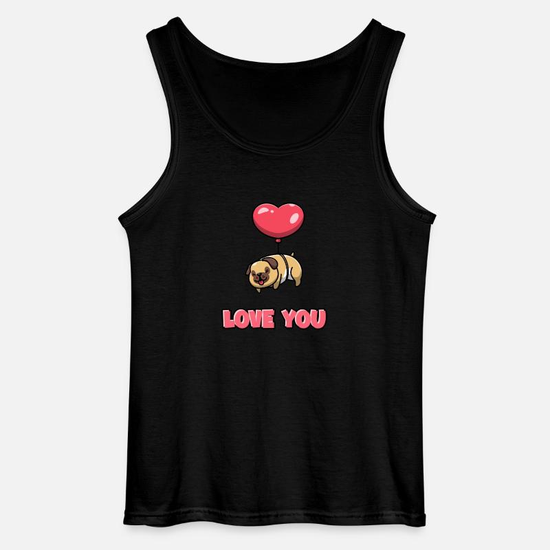 Liebe dich - Gildan Männer Tank Top - Schwarz