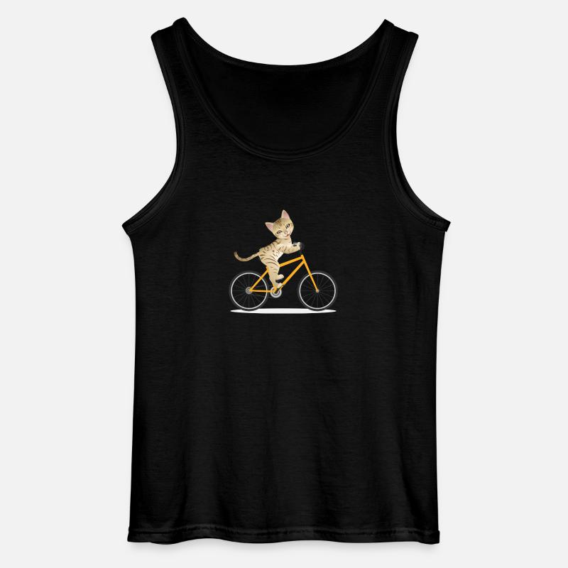 Fahrrad Katze - Gildan Männer Tank Top - Schwarz