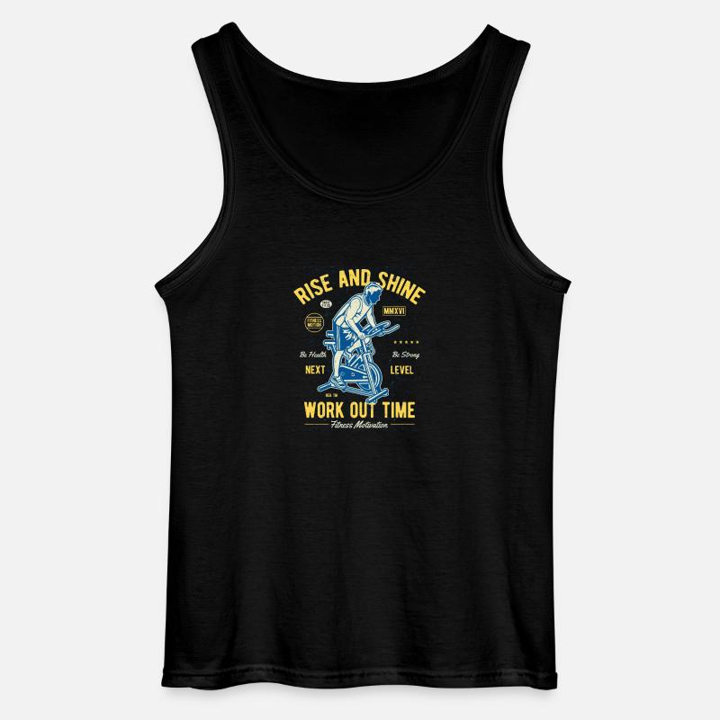 Work Out Time - Gildan Männer Tank Top - Schwarz