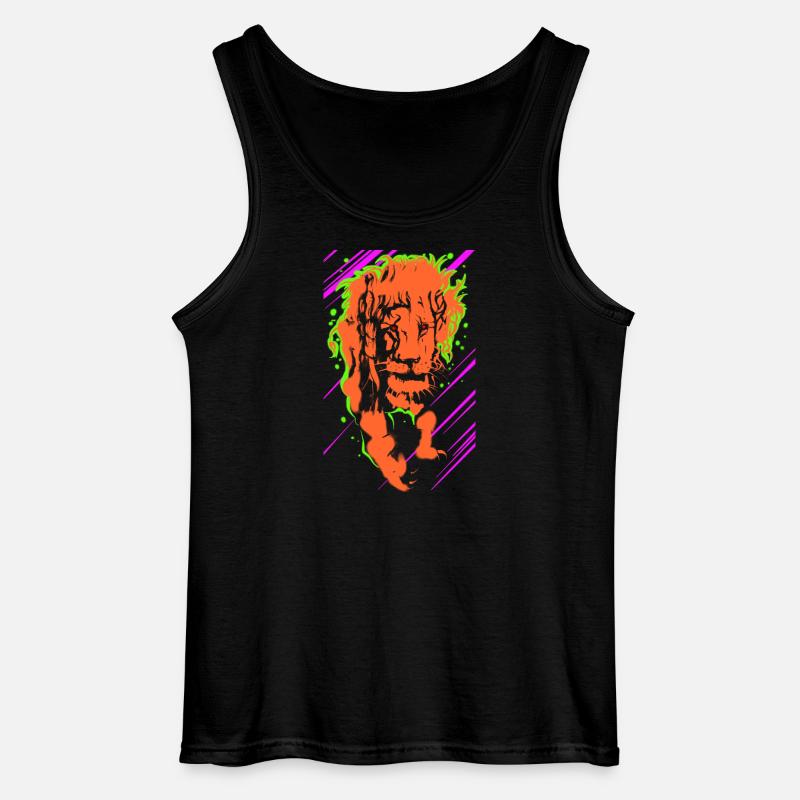 Lion - Gildan Männer Tank Top - Schwarz
