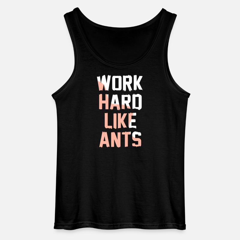Work Hard Like Ants - Gildan Männer Tank Top - Schwarz