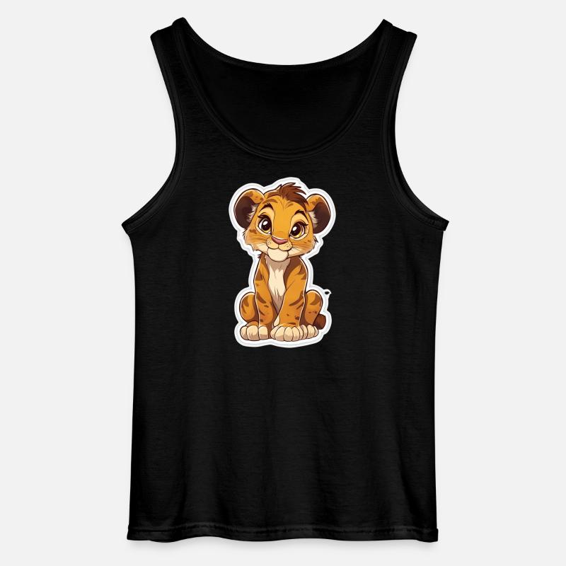 Löwe - Gildan Männer Tank Top - Schwarz