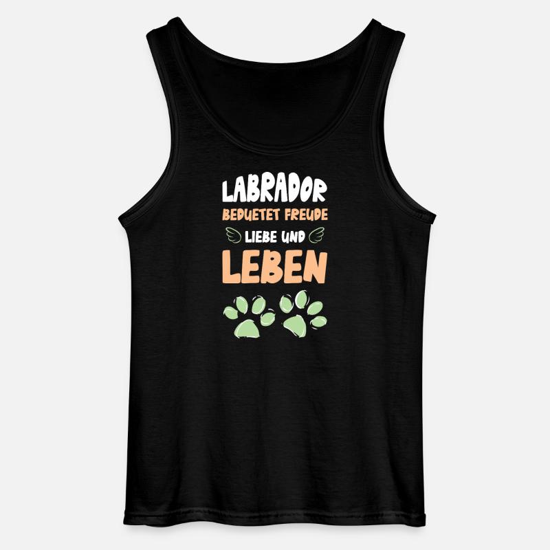 Labrador Freude Liebe Leben - Gildan Männer Tank Top - Schwarz