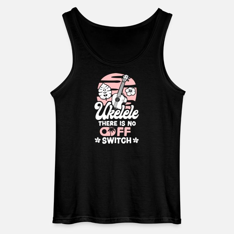 Hawaiian Ukulele Uke Ukulele There - Gildan Männer Tank Top - Schwarz