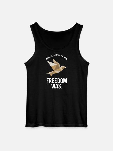 Money Goal Freedom Mindset Entrepreneur Freedom - Gildan Men’s Tank Top - black