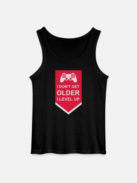 get older level up - Gildan Men’s Tank Top - black